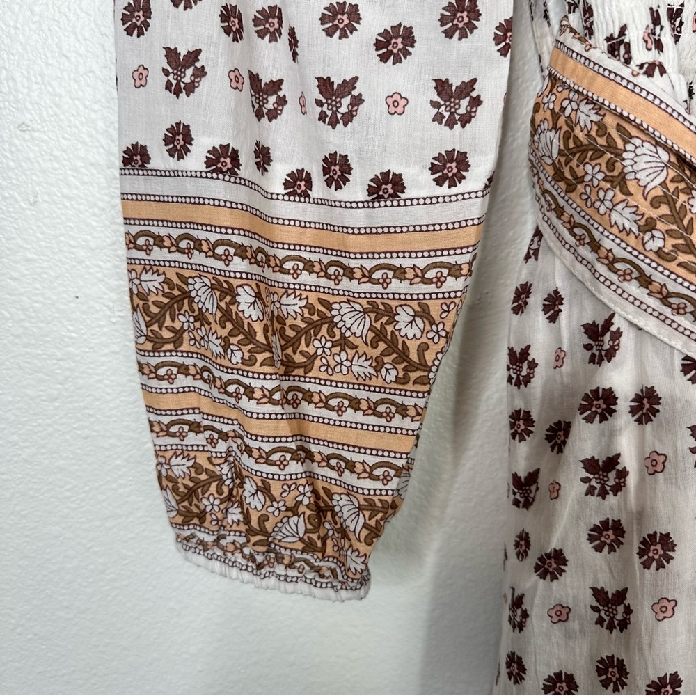 Cleobella Blakely midi dress cottagecore prairie bohemian floral v neck casual - Picture 4 of 13